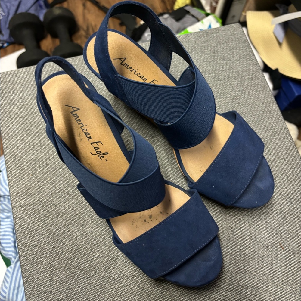 American Eagle Outfitters Women's Blue Sandals